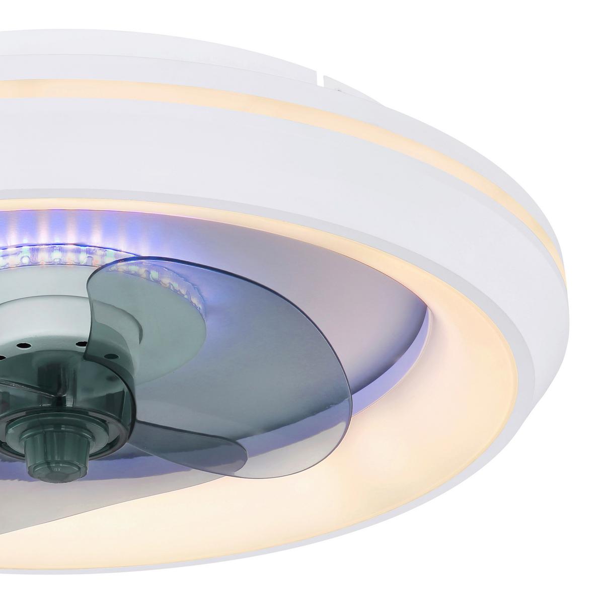 Stropni Ventilator 03631 Joey - siva/bela, Basics, kovina/umetna masa (45/13cm) - Globo