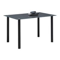 Esstisch Simon in Grau/Schwarz - Schwarz/Grau, Basics, Glas/Metall (120/76/80cm) - Mömax