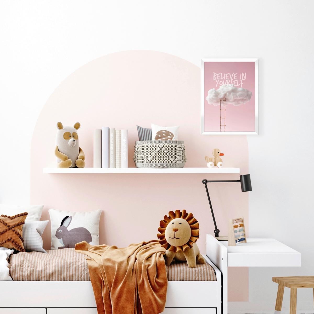 Bild Vous in Weiß/Rosa ca. 30x40cm - Rosa/Weiß, Holzwerkstoff/Papier (30/40cm) - Modern Living