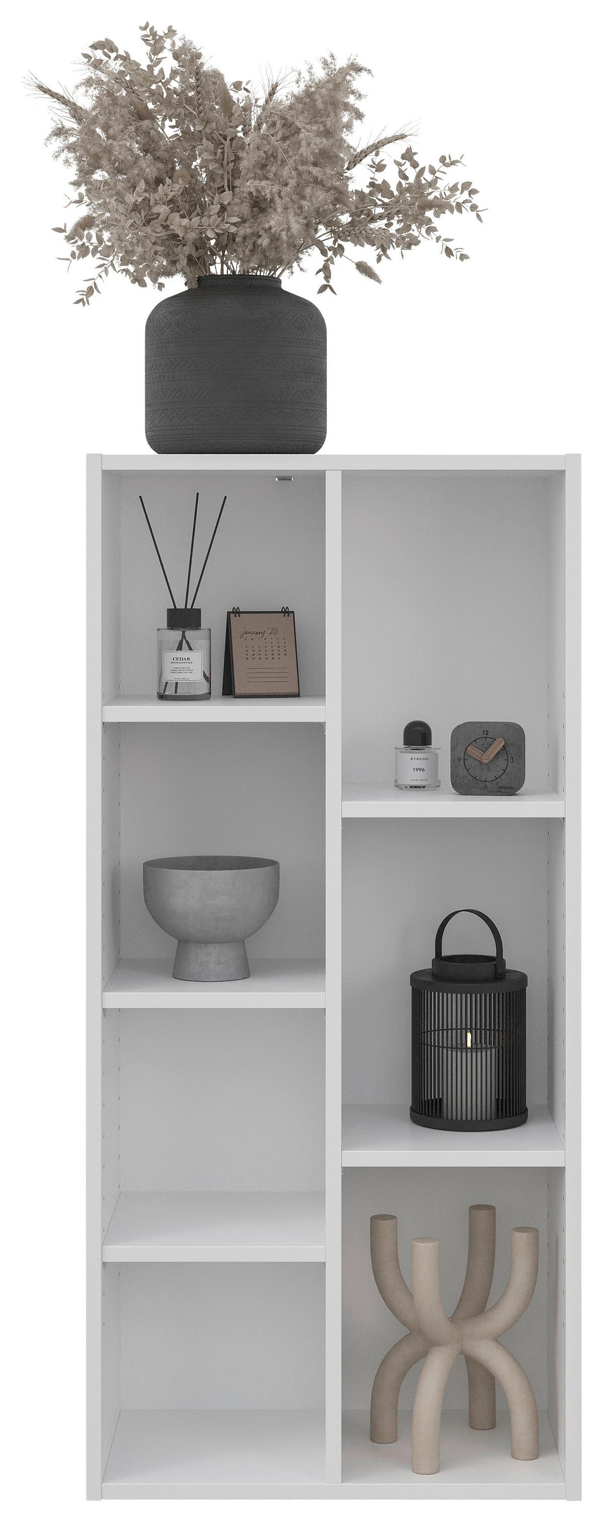 REGAŁ SWIFT - biały, Basics, materiał drewnopochodny (50/106/26cm) - Boxxx