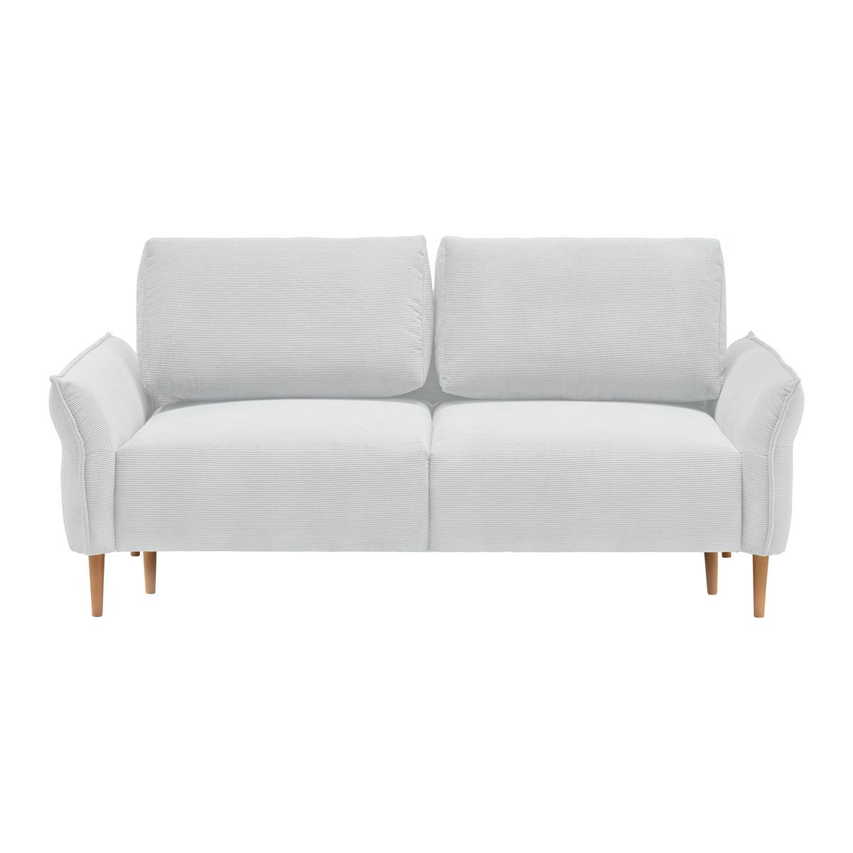 Trosjed Custom - srebrne boje/prirodne boje, Moderno, tekstil/drvo (183/85/92cm) - Mömax