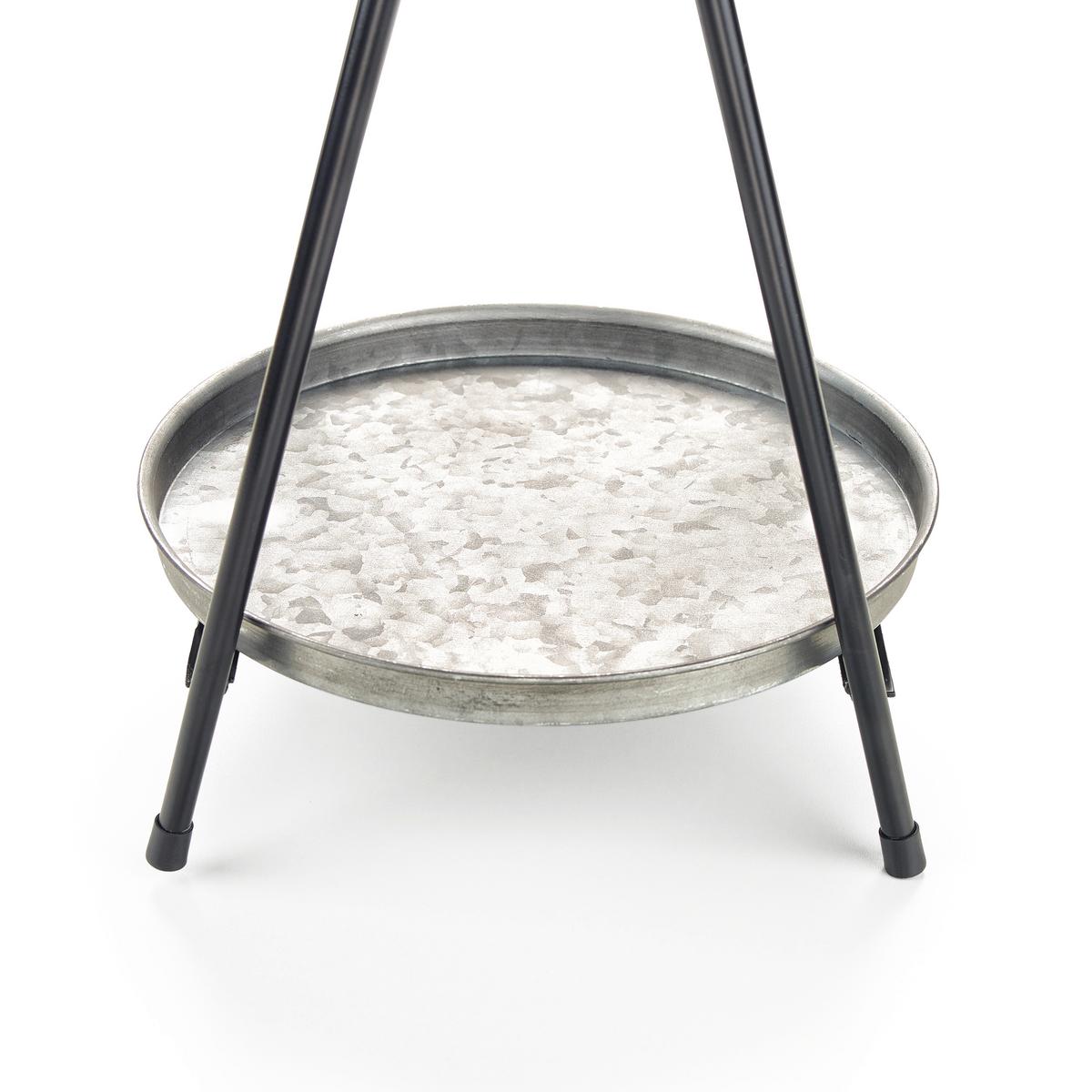 Dekor Tálca Zink - fekete, Modern, fém (25.5/25.5/39cm) - Modern Living