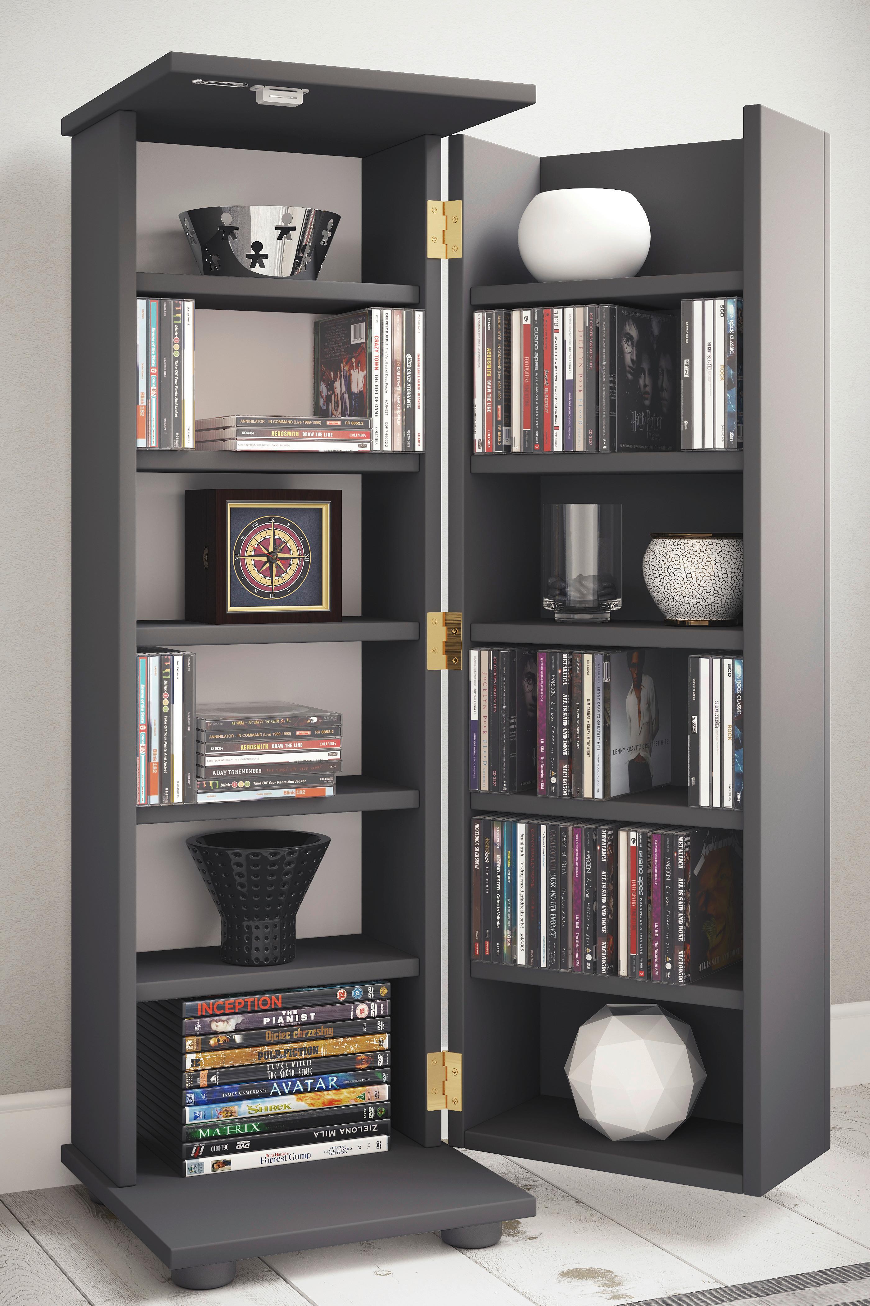 CD-REGAL ENGALO L - Anthrazit/Schwarz, Design, Holzwerkstoff/Kunststoff (31/93/31cm) - MID.YOU