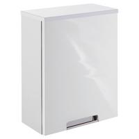Oberschrank "Mars" , weiß - Chromfarben/Weiß, MODERN, Holzwerkstoff/Metall (33,0/46,5/16,5cm) - MID.YOU