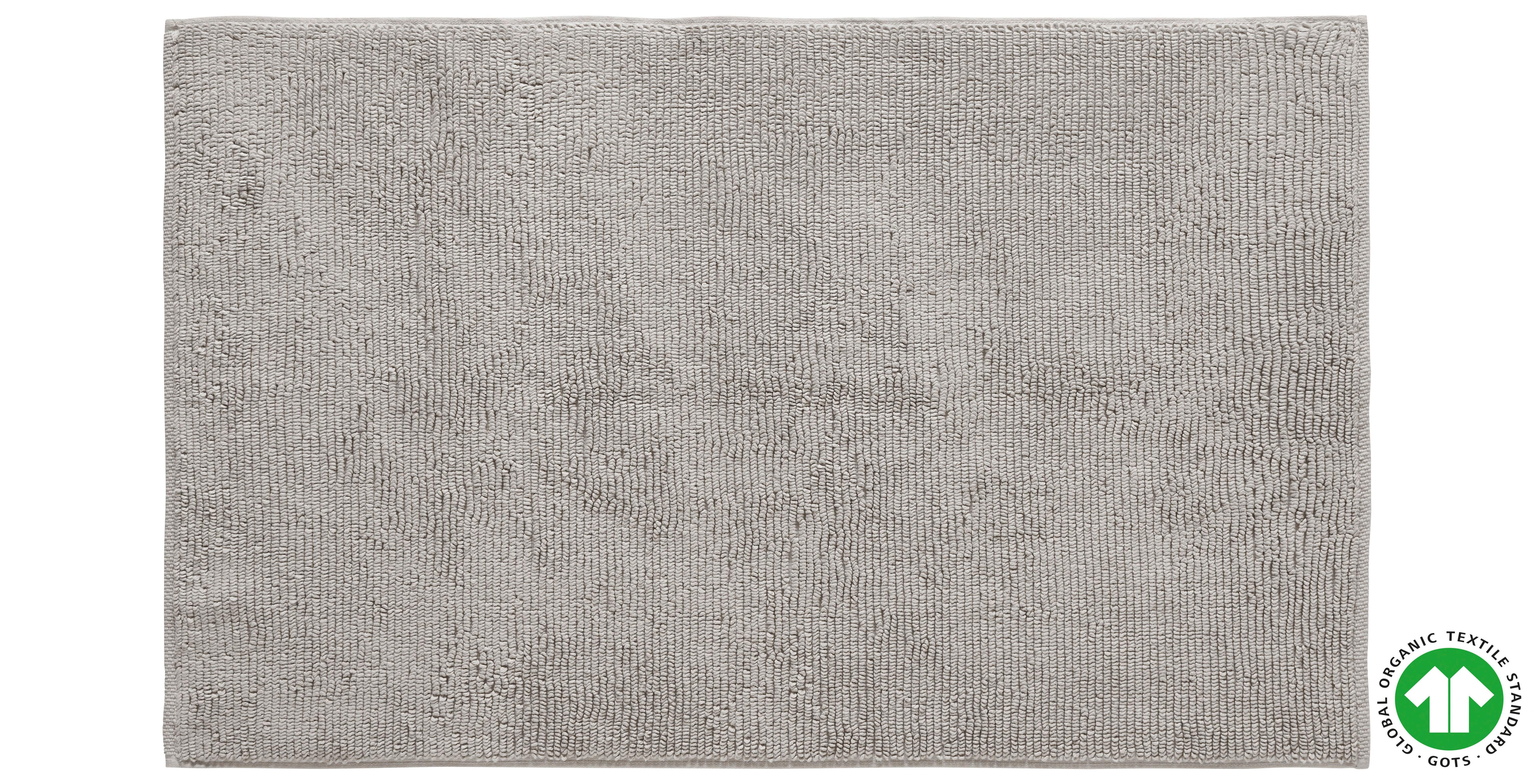 Badematte Bio Hanna in Grau ca. 60x100cm - Taupe, Natur, Textil (60/100cm) - ecoTree