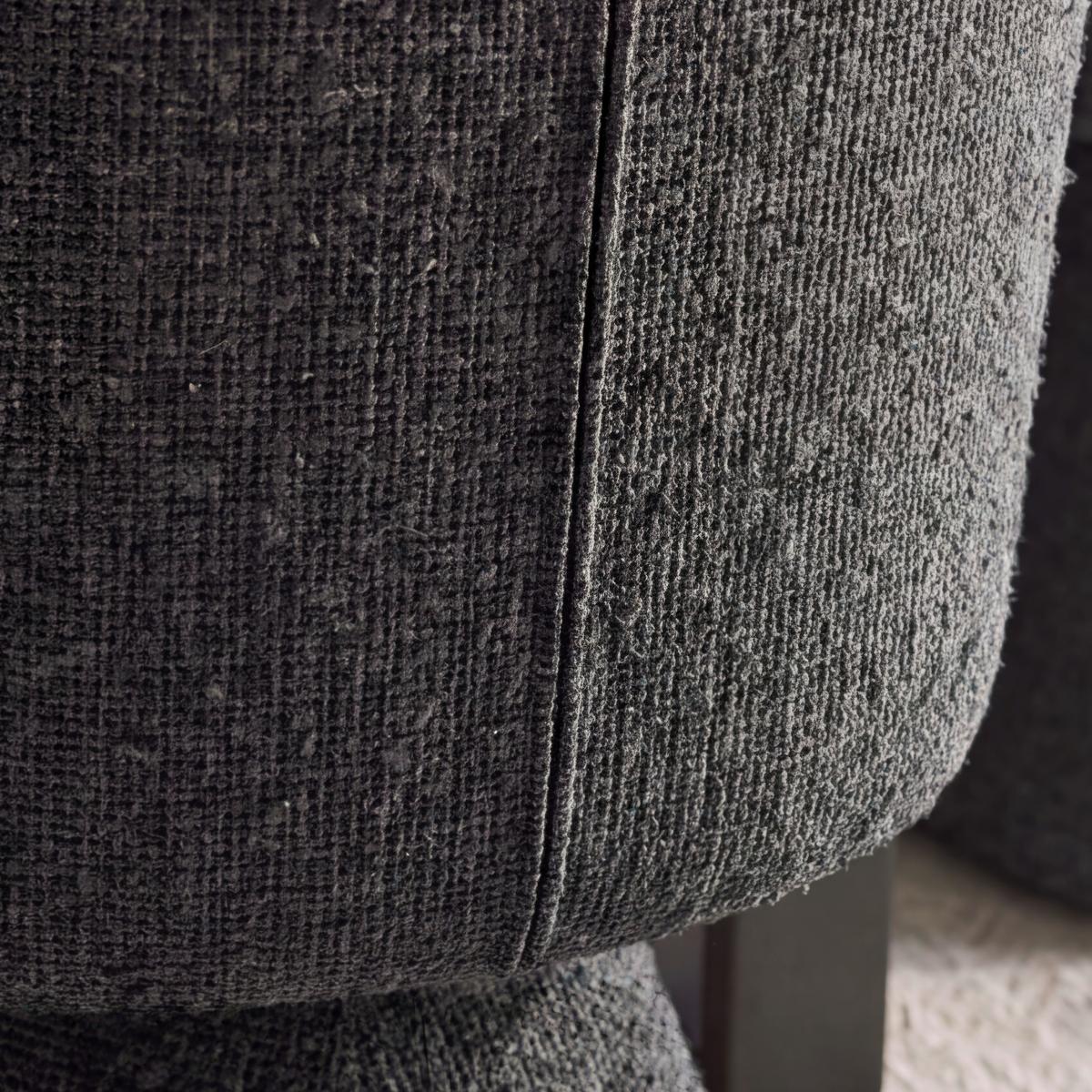 Armlehnstuhl Maylea Grau Webstoff Gepolstert - Grau, MODERN, Holz/Textil (61/60,5/81cm) - Bessagi Home