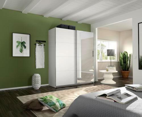 Ormar S Kliznim Vratima Belluno - bijela/boje aluminija, Moderno, drvni materijal/metal (181/210/62cm) - Modern Living