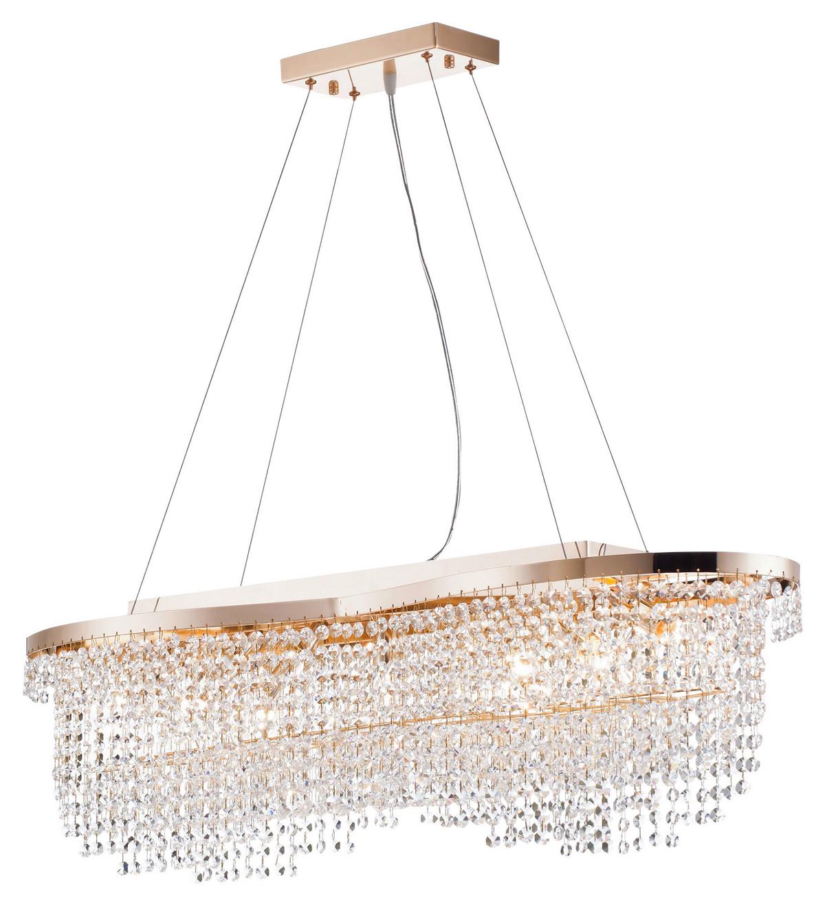 Kronleuchter Toils Goldfarben max. 60 Watt - Goldfarben, Trend, Glas/Metall (93,3/28/24cm) - MAYTONI