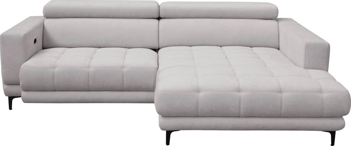 Sarokkanapé Aspen - szürkésbézs, Konventionell, faalapú anyag/textil (264/192cm)