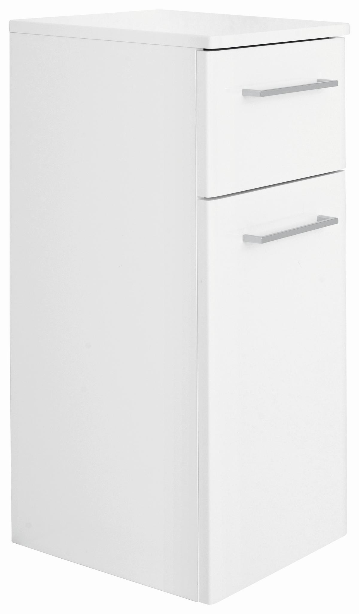 SZAFKA DOLNA CARINA 316 - biały wysoki połysk/biały, Konventionell, materiał drewnopochodny/szkło (30/72/33cm) - Carryhome