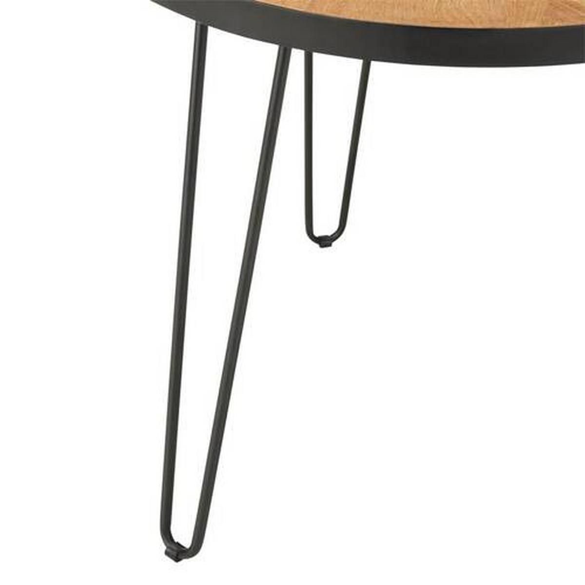 Couchtisch Noel Naturfarben/Schwarz - Schwarz/Naturfarben, Romantik / Landhaus, Holz/Holzwerkstoff (60/51cm) - Zandiara
