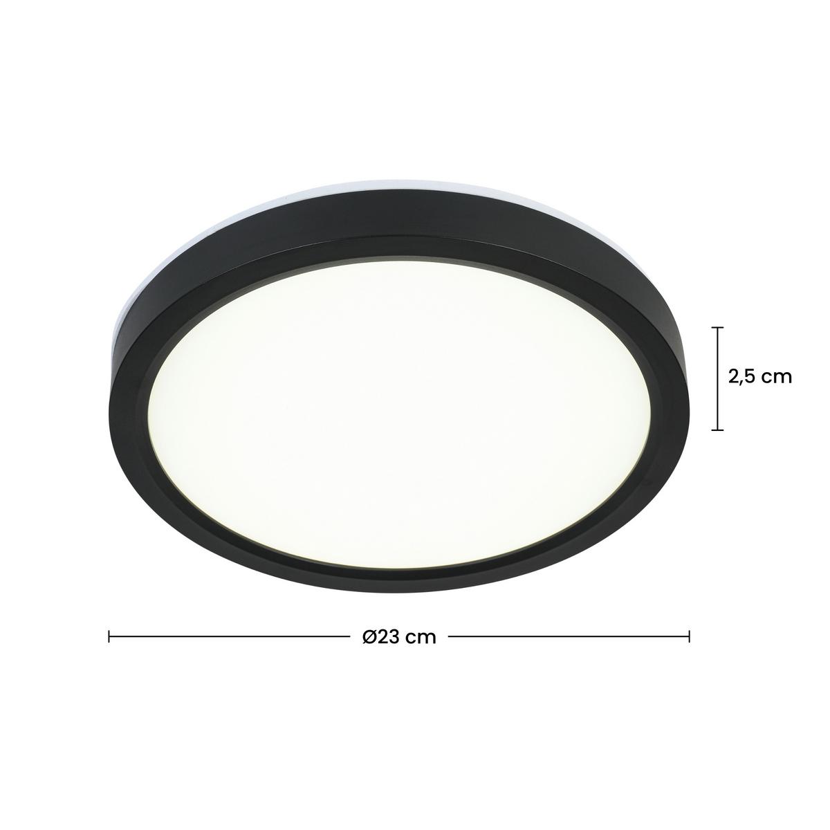 Led Svjetiljka Stropna Tir - bijela/crna, Moderno, plastika (23/2,5cm) - Mömax