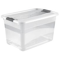 Box mit Deckel Jiri in Transparent ca. 52l - Transparent, Konventionell, Kunststoff (59,5/39,5/34cm) - Based