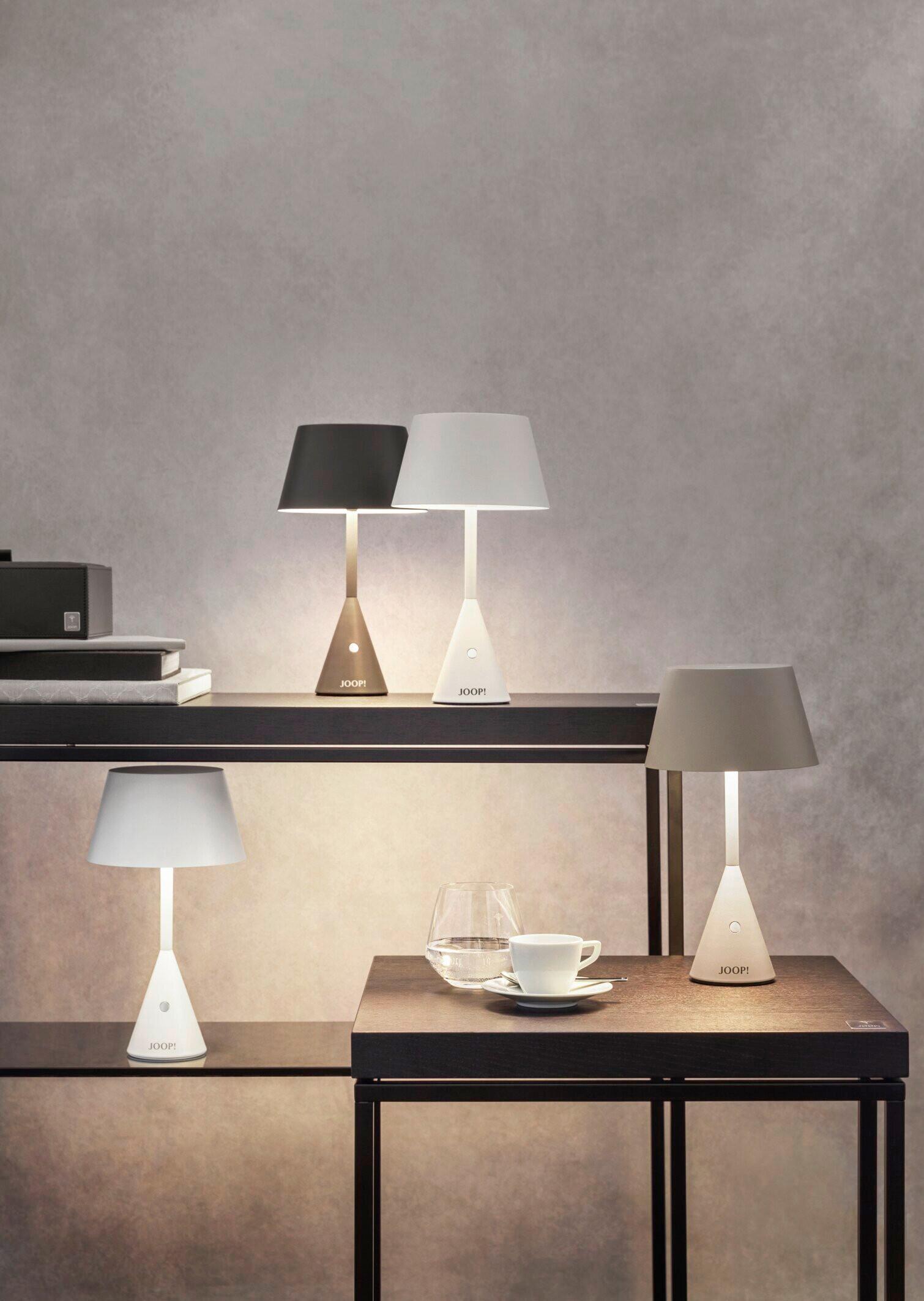 LAMPA STOŁOWA Z AKUMULATOREM 34256 JOOP MOVE LIGHTS - antracytowy/biały, Design, tworzywo sztuczne/metal (16/29,5cm) - Joop!