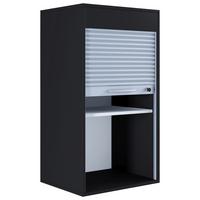 Aktenschrank Aktos L Schwarz - Schwarz/Grau, MODERN, Holzwerkstoff/Kunststoff (50/93/40cm) - MID.YOU