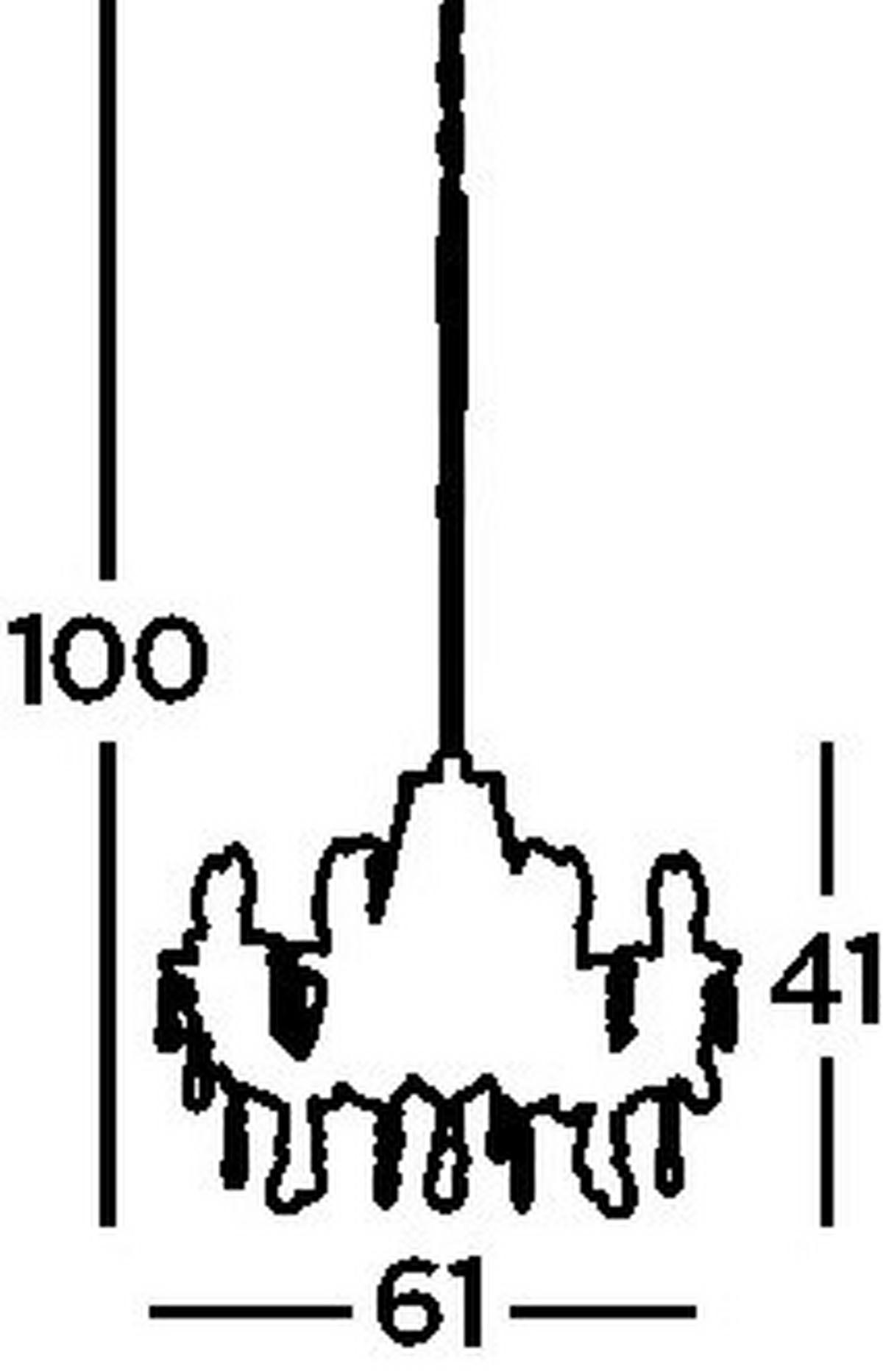 Kristály Függőlámpa Marie Therese 699-8 - aranyszínű, Konventionell, műanyag/üveg (61/100cm)