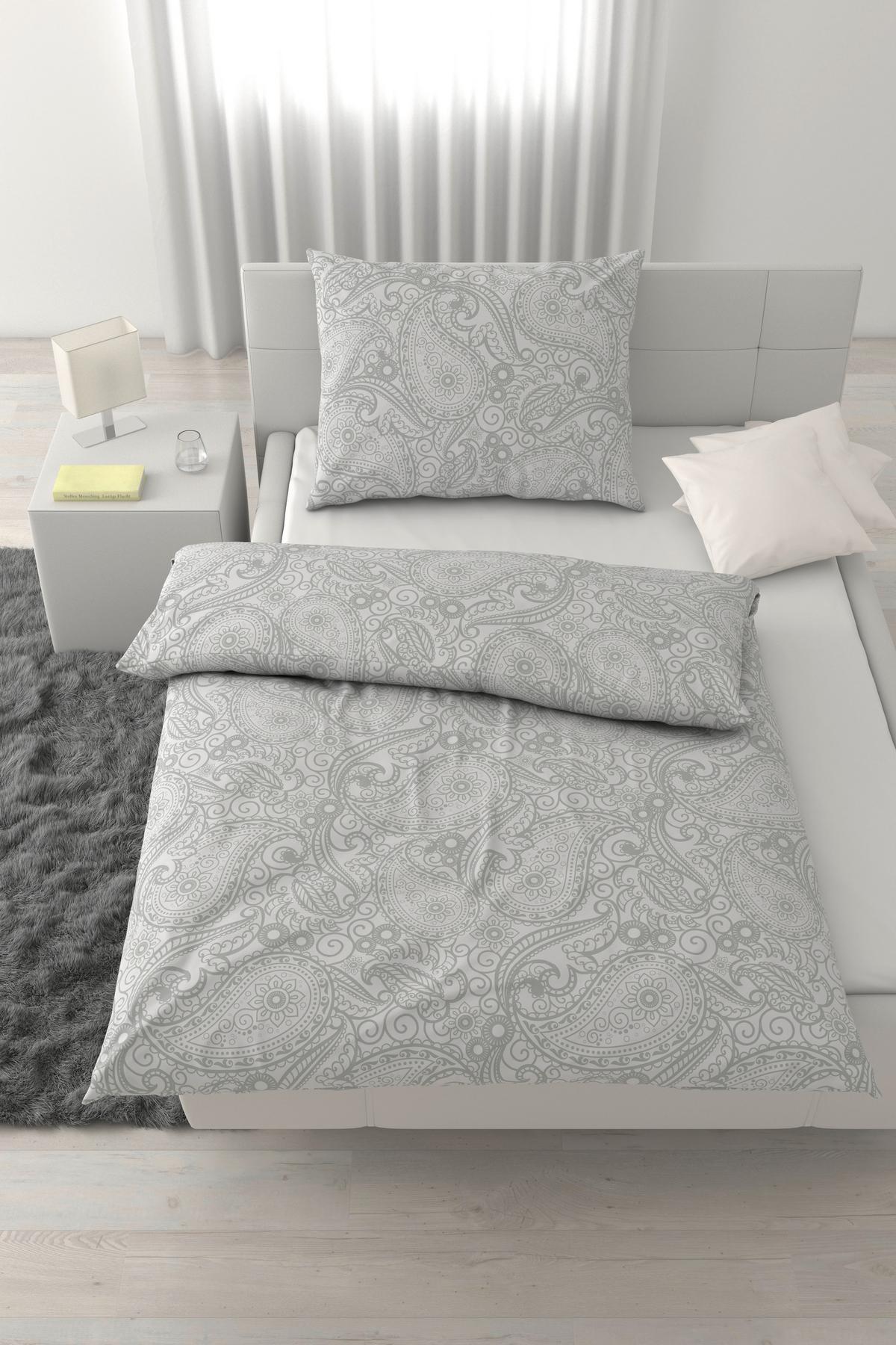 Ágyneműhuzat-garnitúra Paisley - zsályazöld, textil (140/200cm) - Mömax