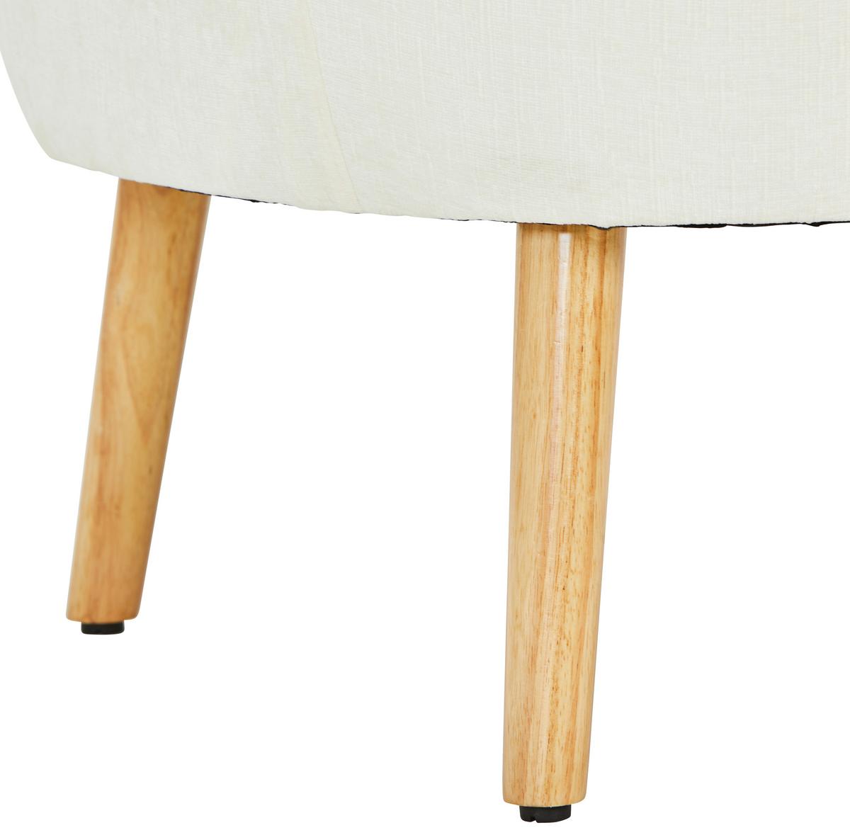 FOTEL KOKTAJLOWY KRANJ - écru/kremowy, Design, drewno/tkanina (72/71/74cm) - MID.YOU