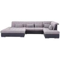 Kutna Garnitura Madera - siva/srebrne boje, Moderno, tekstil/plastika (190/358/212cm) - Premium Living