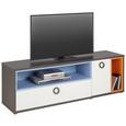 Tv-element Colours - aluminij/modra, Konvencionalno, kovina/umetna masa (155/52/42cm) - Modern Living