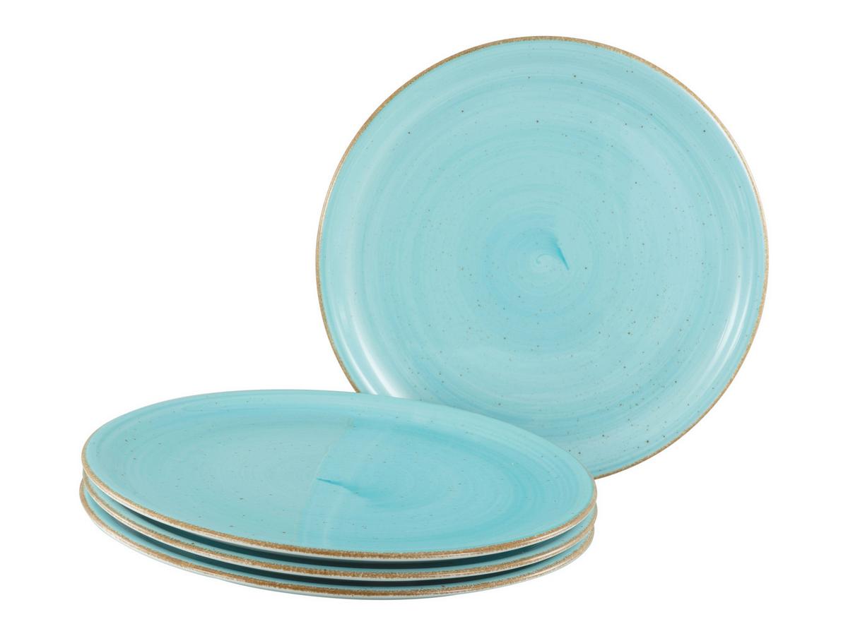 Set Krožnikov Za Pico Vintage Nature Aqua, 4-Delni - turkizna, Basics, keramika (33cm) - Creatable