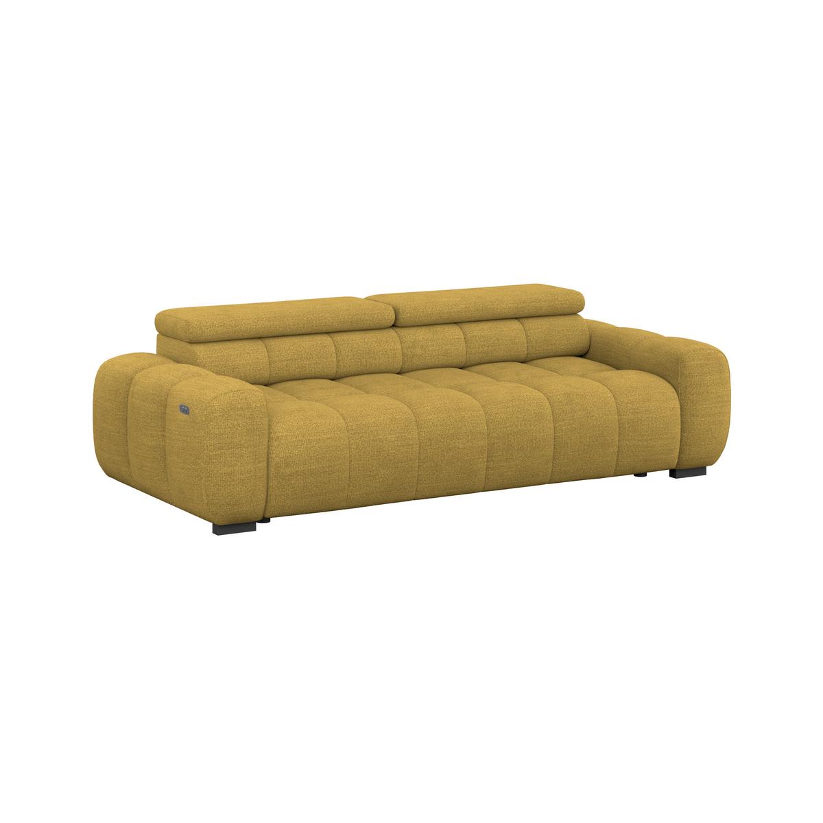 Velika Sofa Bull - boje senfa/crna, Trend, tekstil/plastika (248/77-97/108cm) - Luca Bessoni