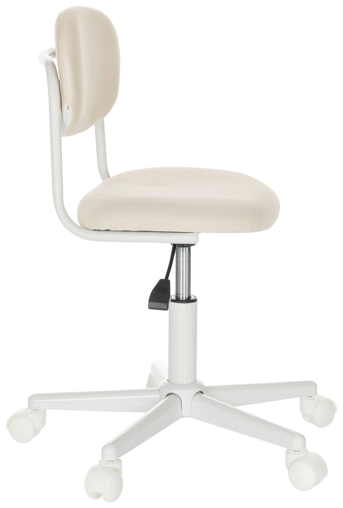 Otroški Vrtljivi Stol Kiddy Base I, Bež - bela/bež, Basics, umetna masa/tekstil (60/72-83/60cm) - MID.YOU
