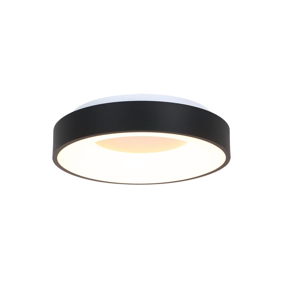 LAMPA SUFITOWA LED 2562ZW RINGLEDE - czarny, Basics, tworzywo sztuczne/metal (38/9cm)
