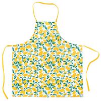 Kötény Zitrone - sárga/fehér, textil (70/90cm)