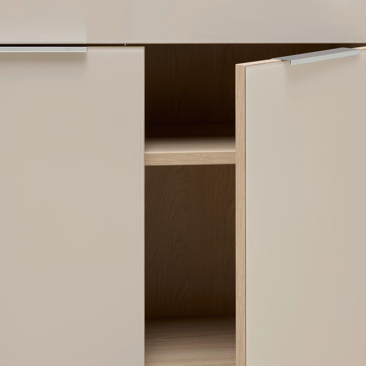 Schranksystem Siena Kaschmir/Eichefarben - Kaschmir/Chromfarben, MODERN, Holzwerkstoff/Metall (80/110/38cm) - Mömax