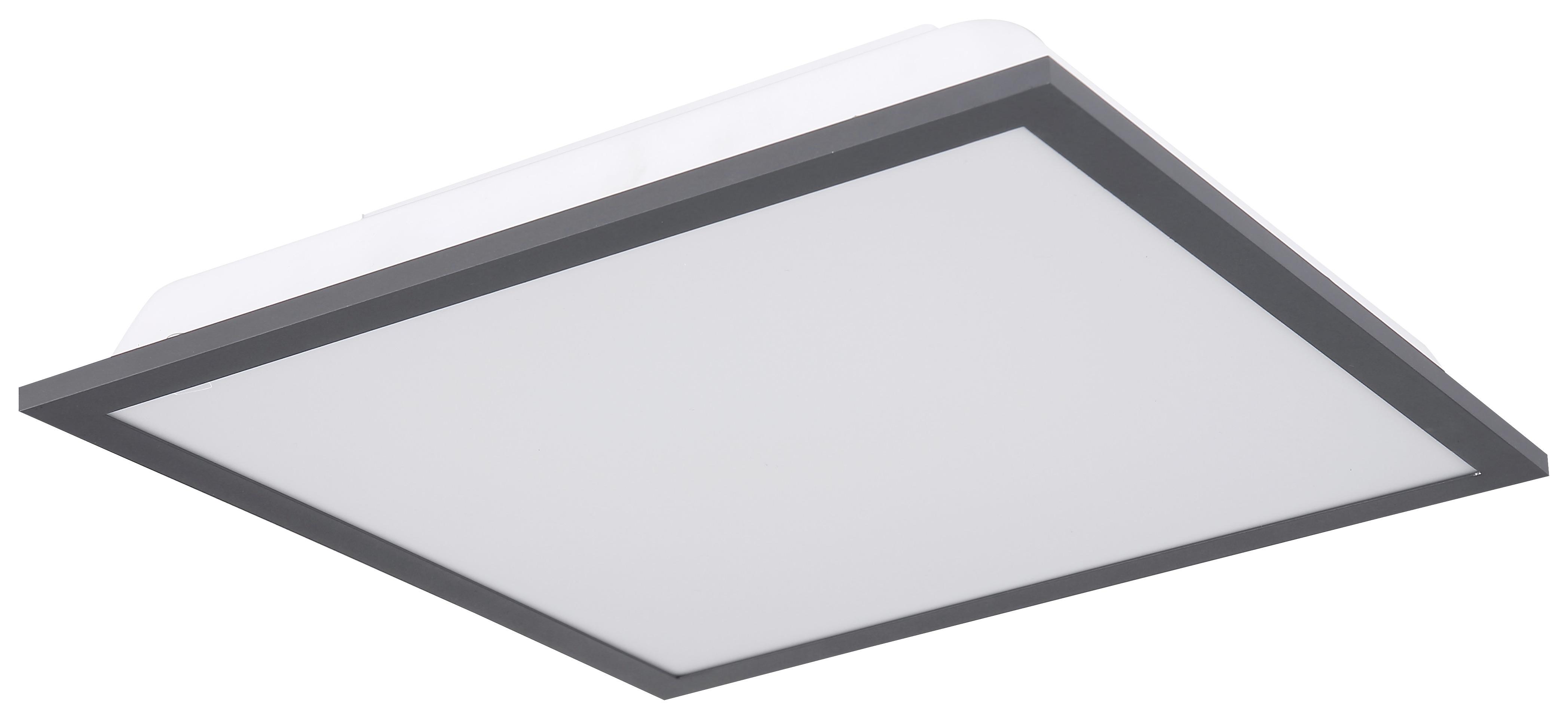 LED-Deckenleuchte Doro max. 12 Watt - Opal/Graphitfarben, Basics, Kunststoff/Metall (30/30/6cm) - Globo