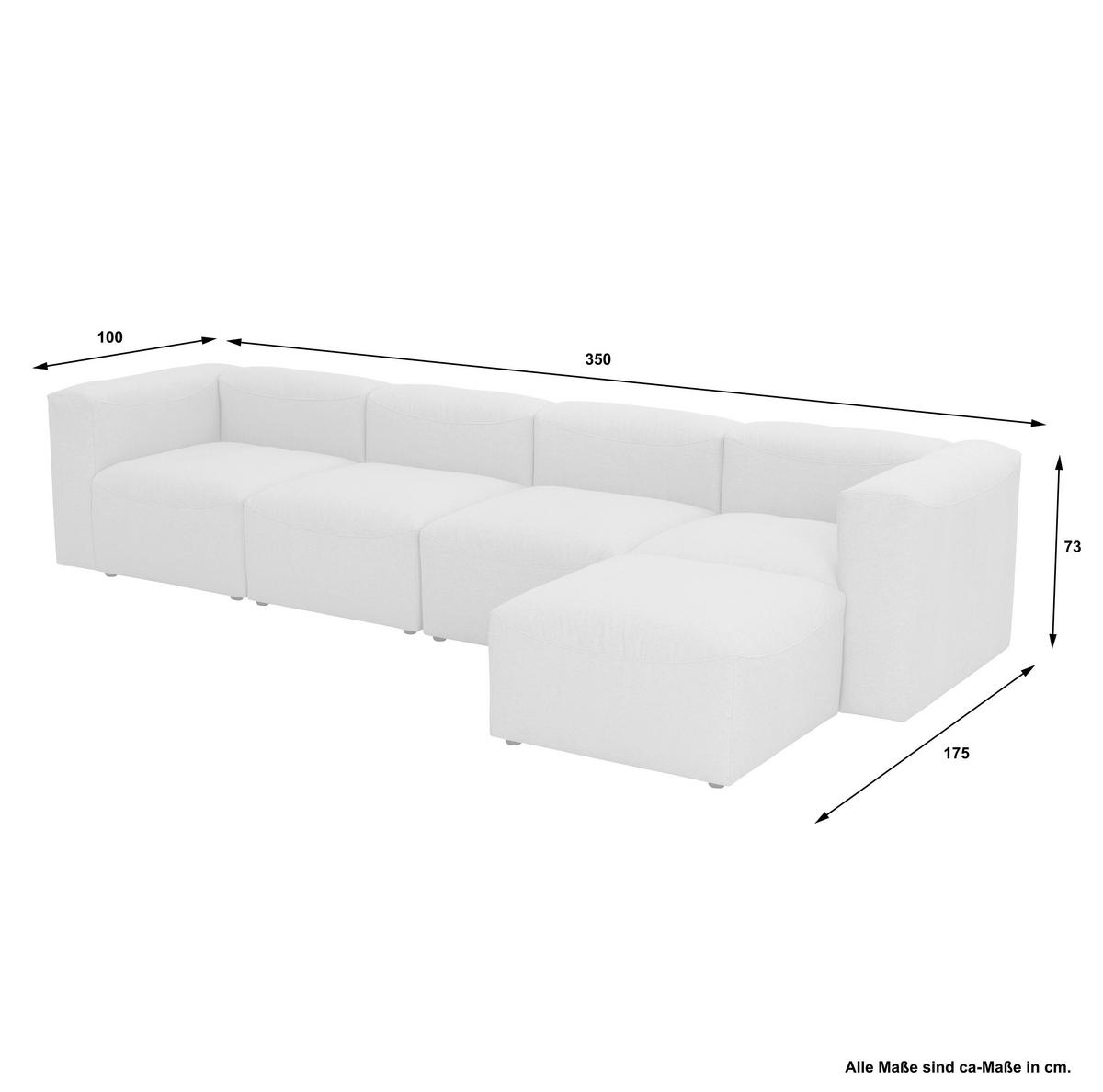 ECKSOFA LENA - Anthrazit, Design, Kunststoff/Textil (350/175cm) - Max Winzer