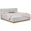 Polsterbett Ascona II Hellgrau ca. 180x200cm - Eichefarben/Hellgrau, KONVENTIONELL, Holzwerkstoff/Textil (180/200cm) - Based