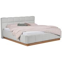 Polsterbett Ascona II Hellgrau ca. 180x200cm - Eichefarben/Hellgrau, KONVENTIONELL, Holzwerkstoff/Textil (180/200cm) - Based