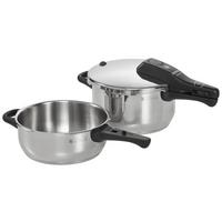 ZESTAW SZYBKOWARÓW 0791459990 WMF - kolor stalowy, Basics, metal (4,5 + 3,0l) - WMF