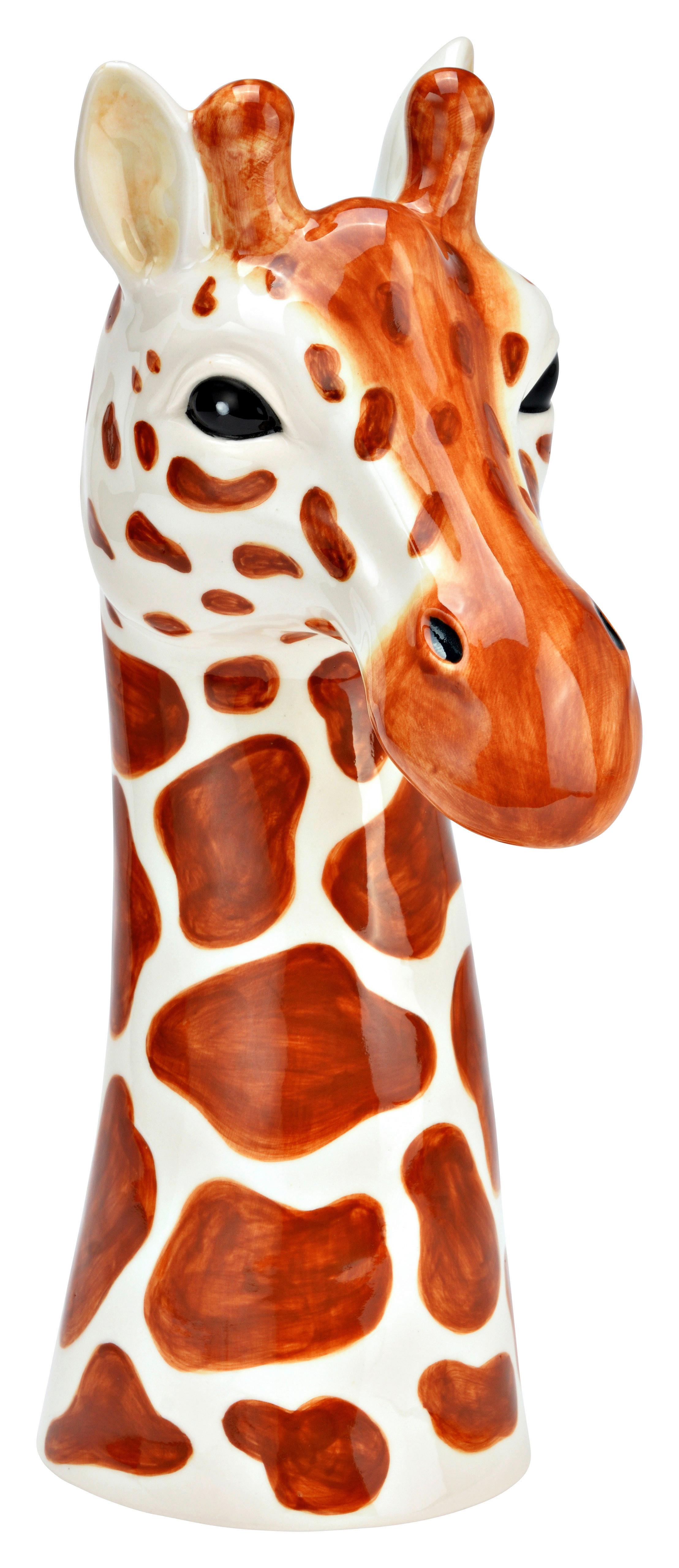 Vase Giraffe Kopf aus Keramik Braun - Braun, Basics, Keramik (11/30/18cm)