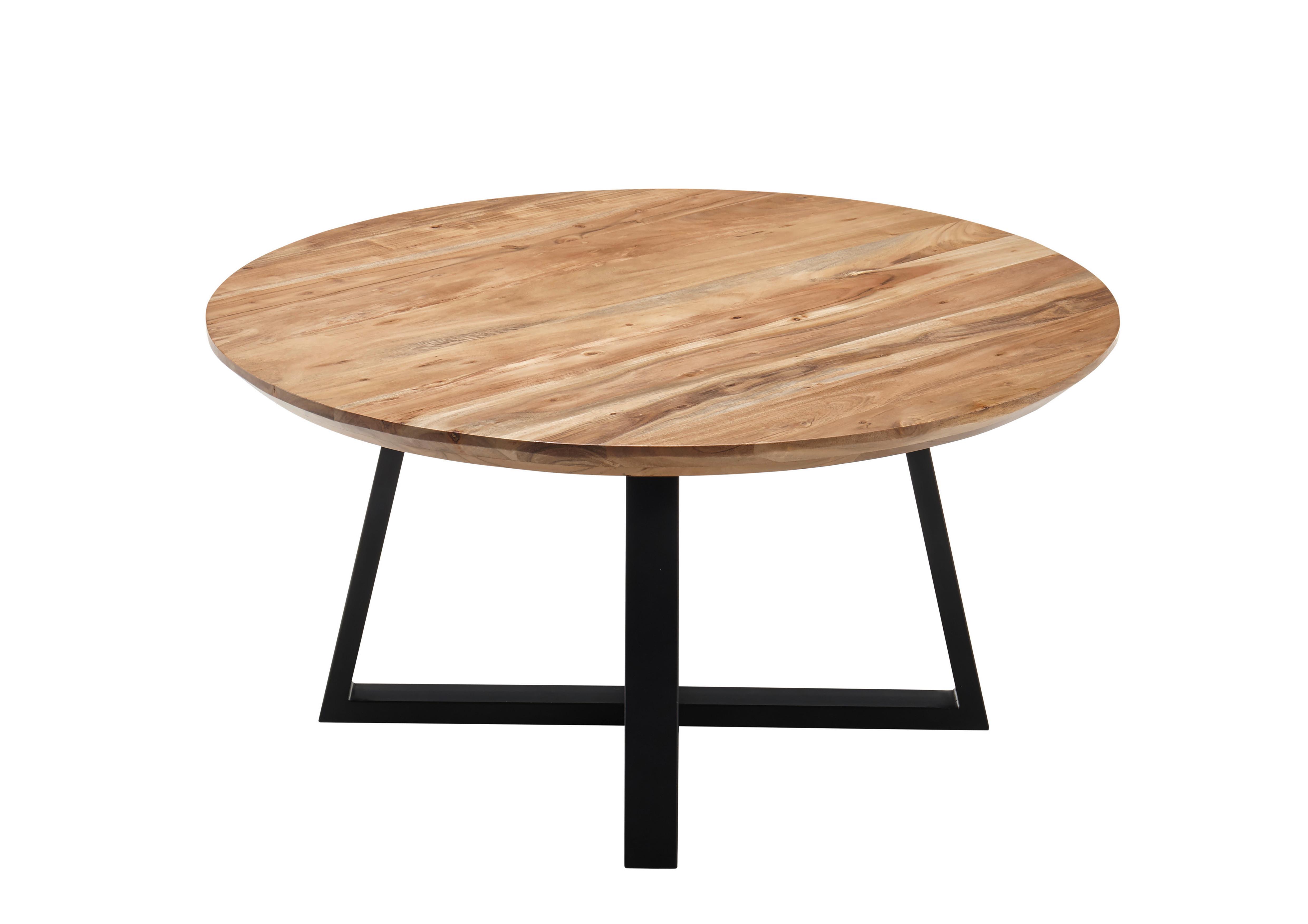 SOFFBORD SAFAGA - svart/naturfärgad, Natur, metall/trä (70/70/45cm) - Zandiara