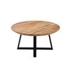 SOFFBORD SAFAGA - svart/naturfärgad, Natur, metall/trä (70/70/45cm) - Zandiara