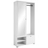 Garderobe Dino ca. 90x190 cm Weiß - Weiß, Trend, Holzwerkstoff (90/190/33cm) - MID.YOU