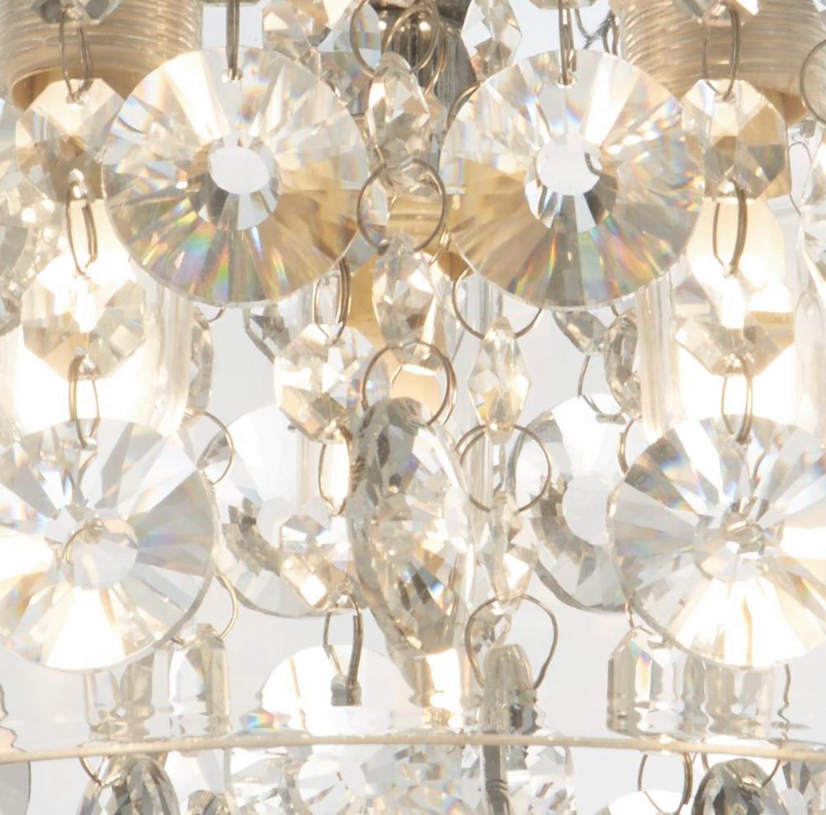 Fürdőszobai Mennyezeti Lámpa 1773cc - krómszínű, Design, üveg/fém (28/20cm)