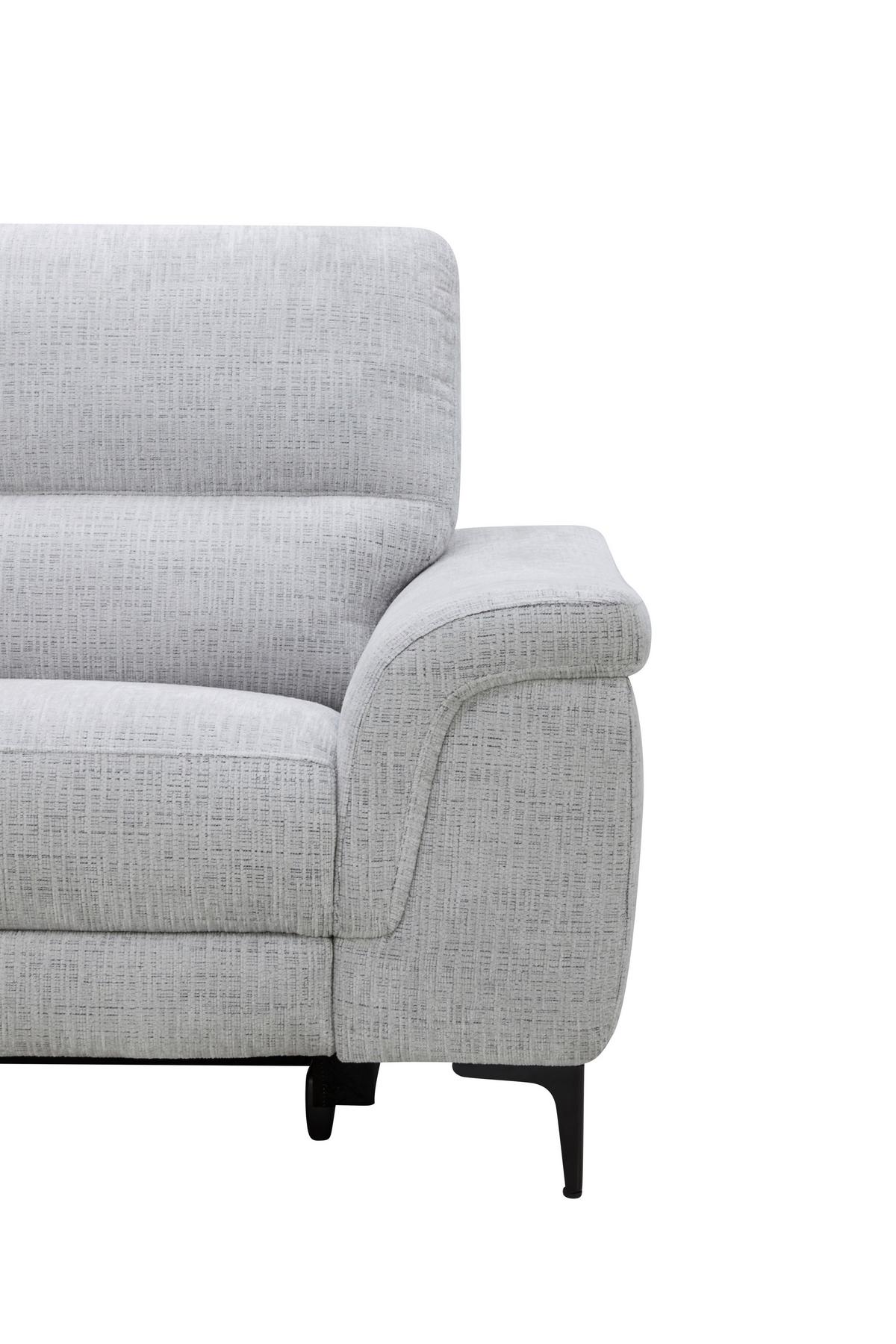 2-sed Berlin - siva/črna, Moderno, kovina/umetna masa (216/94/95cm)