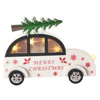 LED-díszlámpa Adela - barna/piros, Konventionell, fa (20.5/14/4cm) - Premium Living