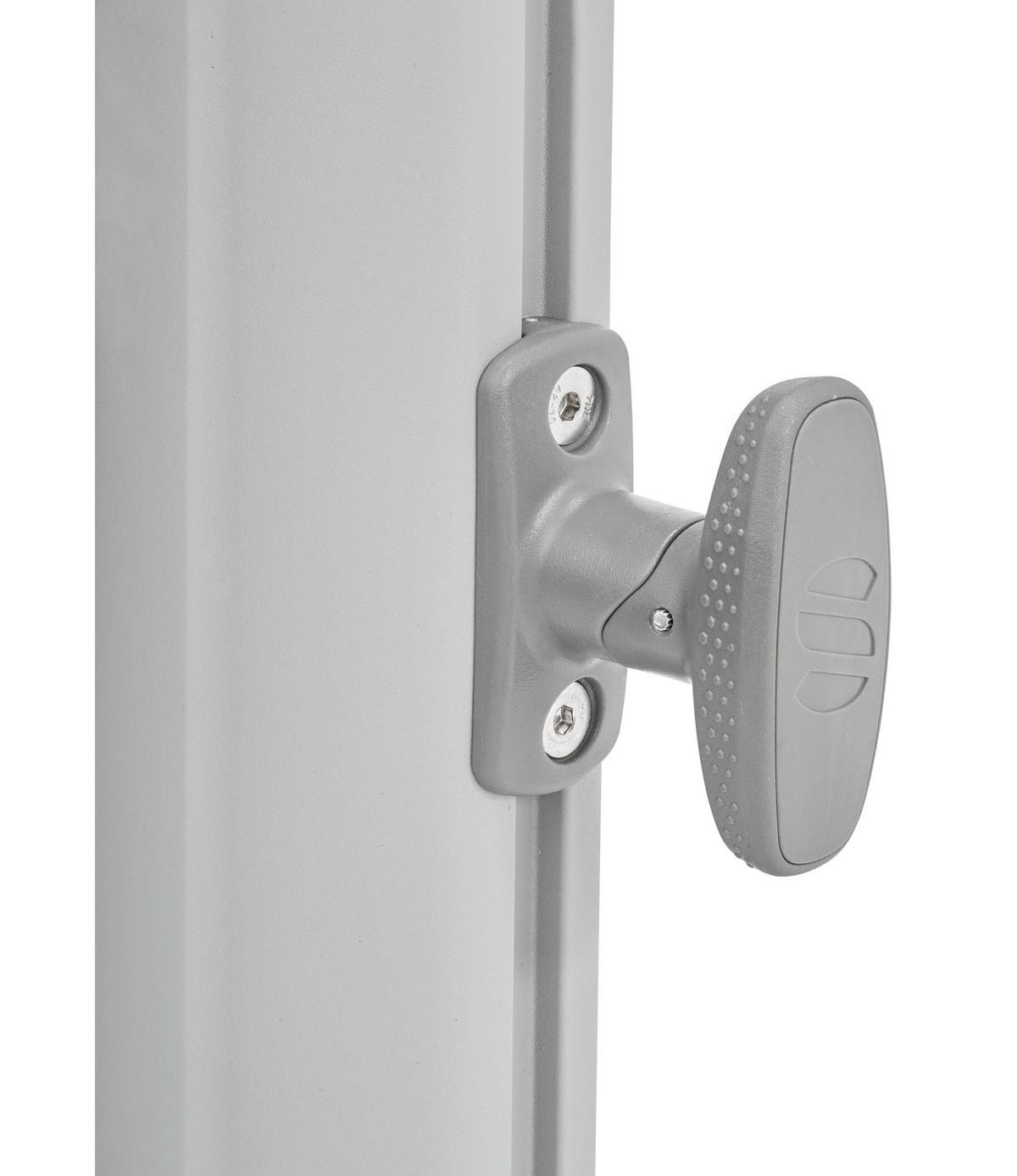 Ampelschirm Familyflex Silberfarben/Dunkelgrau - Dunkelgrau/Silberfarben, Basics, Metall (250/250cm) - Suncomfort by Glatz