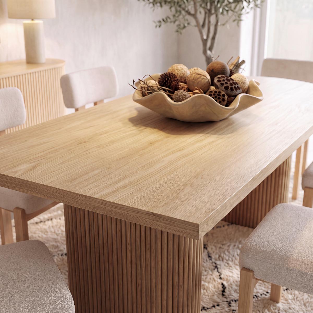 Esstisch Lian Eschefarben MDF ca.180x90 cm - Eschefarben, MODERN, Holz/Holzwerkstoff (180/76/90cm) - Bessagi Home