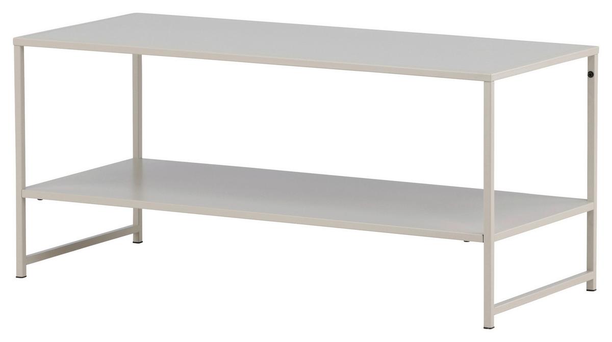 COUCHTISCH STAAL - Beige, Design, Metall (102/43/45cm) - Livetastic