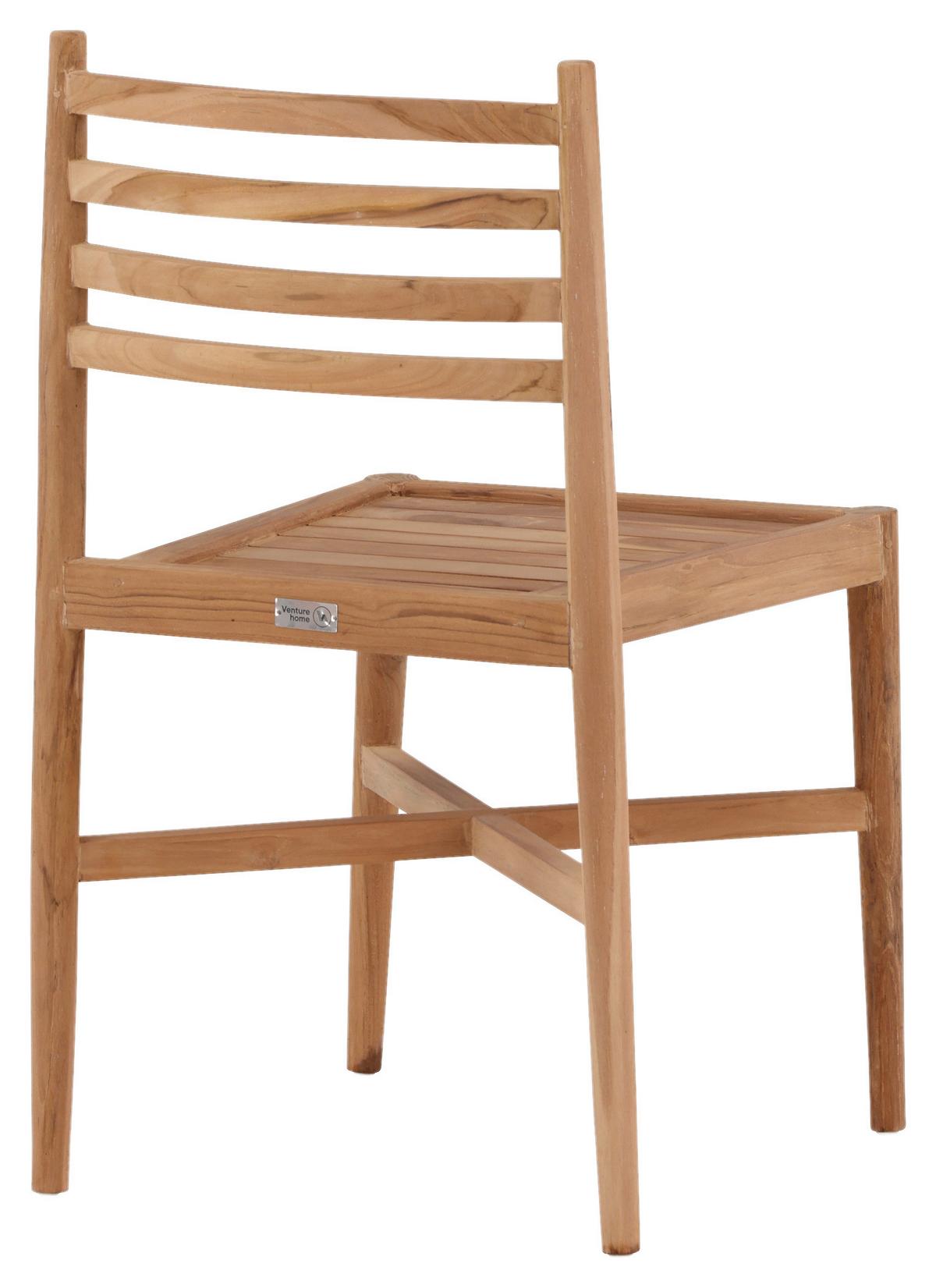 Stapelsessel Kenya ca. 50x81x52 cm Teakholz - Teakfarben, KONVENTIONELL, Holz (50/81/52cm) - Gardenson