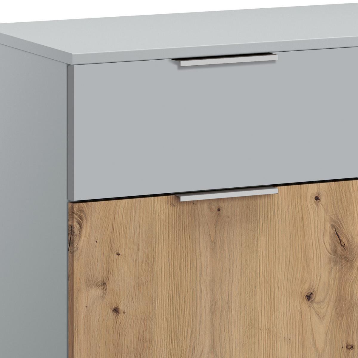 Komoda Alabama - hrast Artisan/svijetlo siva, Moderno, drvni materijal (140/81/42cm) - Modern Living