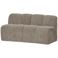 Sitzbank Mojo Sandfarben B: 164cm - Sandfarben/Schwarz, MODERN, Kunststoff/Textil (164/83/73cm) - Livetastic