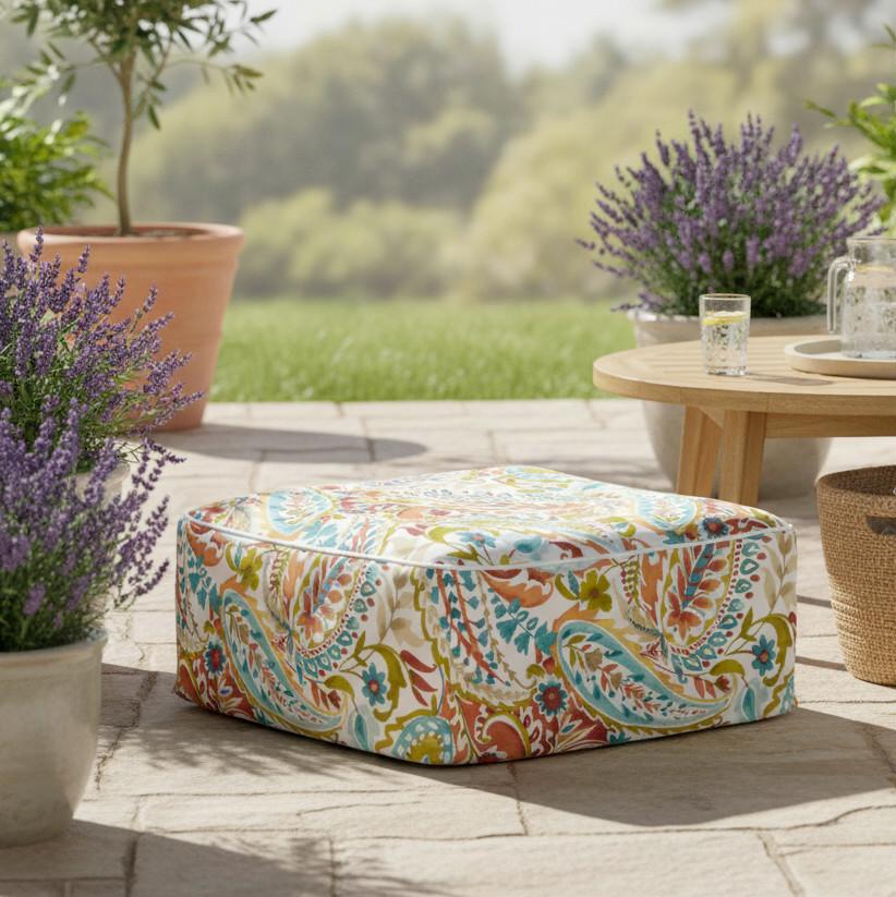 Zunanji Tabure Cassy, Večbarvno - večbarvno, Moderno, tekstil (60/23/60cm) - Bessagi Garden