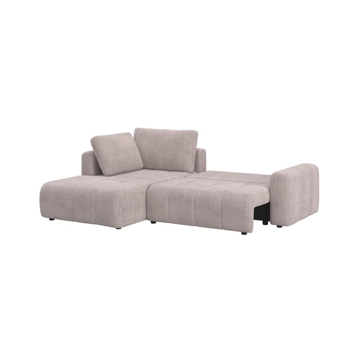Sarokkanapé Ágyfunkcióval Gia - világosszürke, Modern, textil/fa (261/94/197cm) - Bessagi Home